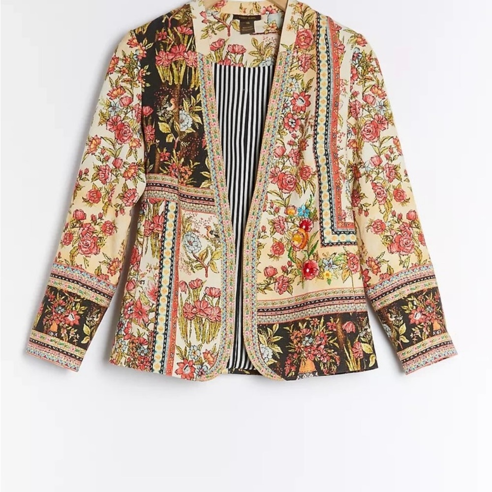 Anthropologie- Vineet Bahl Floral, Boho Multicolor Women's Jacket